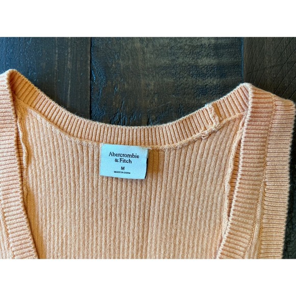 Abercrombie and Fitch Elevated Knit Cut Out Midi Dress, Orange, Size M - Picture 13 of 13